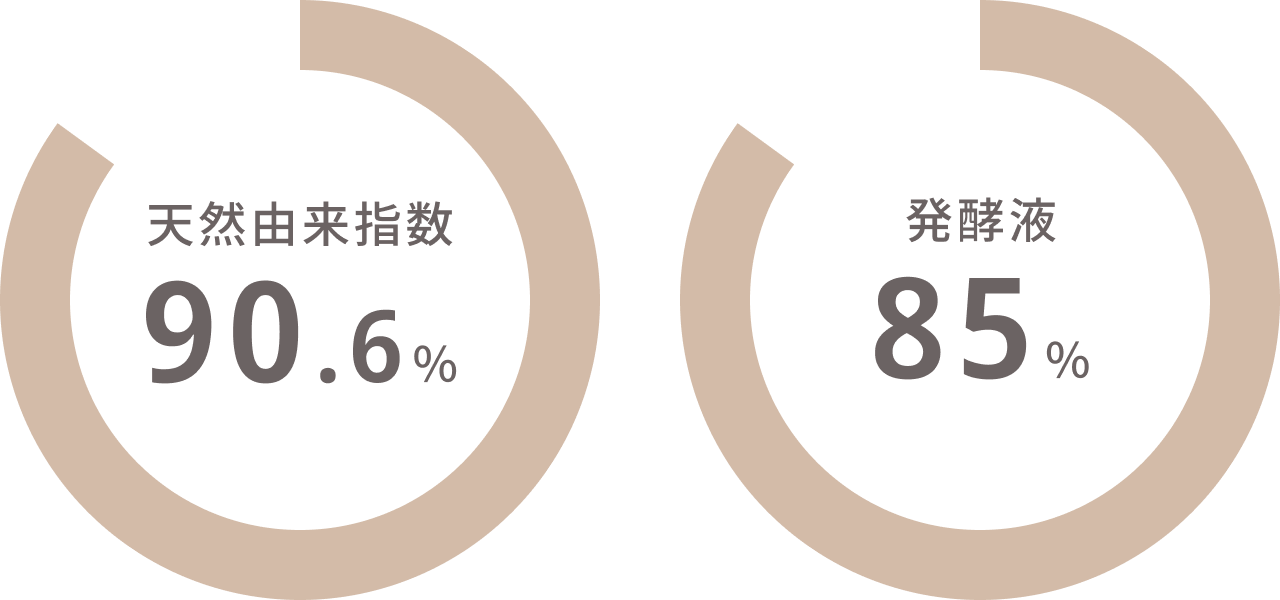 天然由来指数90.6％ / 発酵液85％